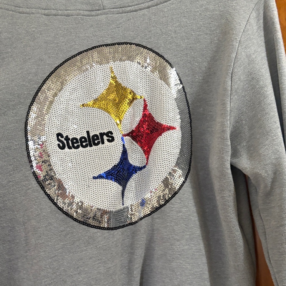 Victoria's Secret Gray Steelers Sequin Sweatshirt